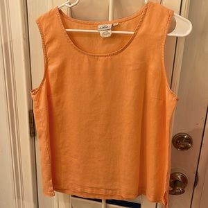 Peach linen tank top